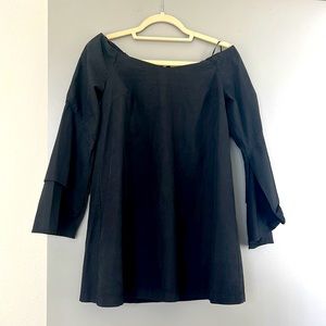 Cute off the shoulder little black dress